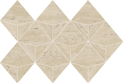 MarvelTravertine Pearl Mosaico Origami 28x41.2