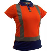 Womens Hi Vis Day/Night Short Sleeve Polyester Microfibre Polo