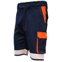 Mustang Wear Cargo Shorts Hi Vis Segment Tape Elastic Waist Lightweight Stretch Ripstop Vented