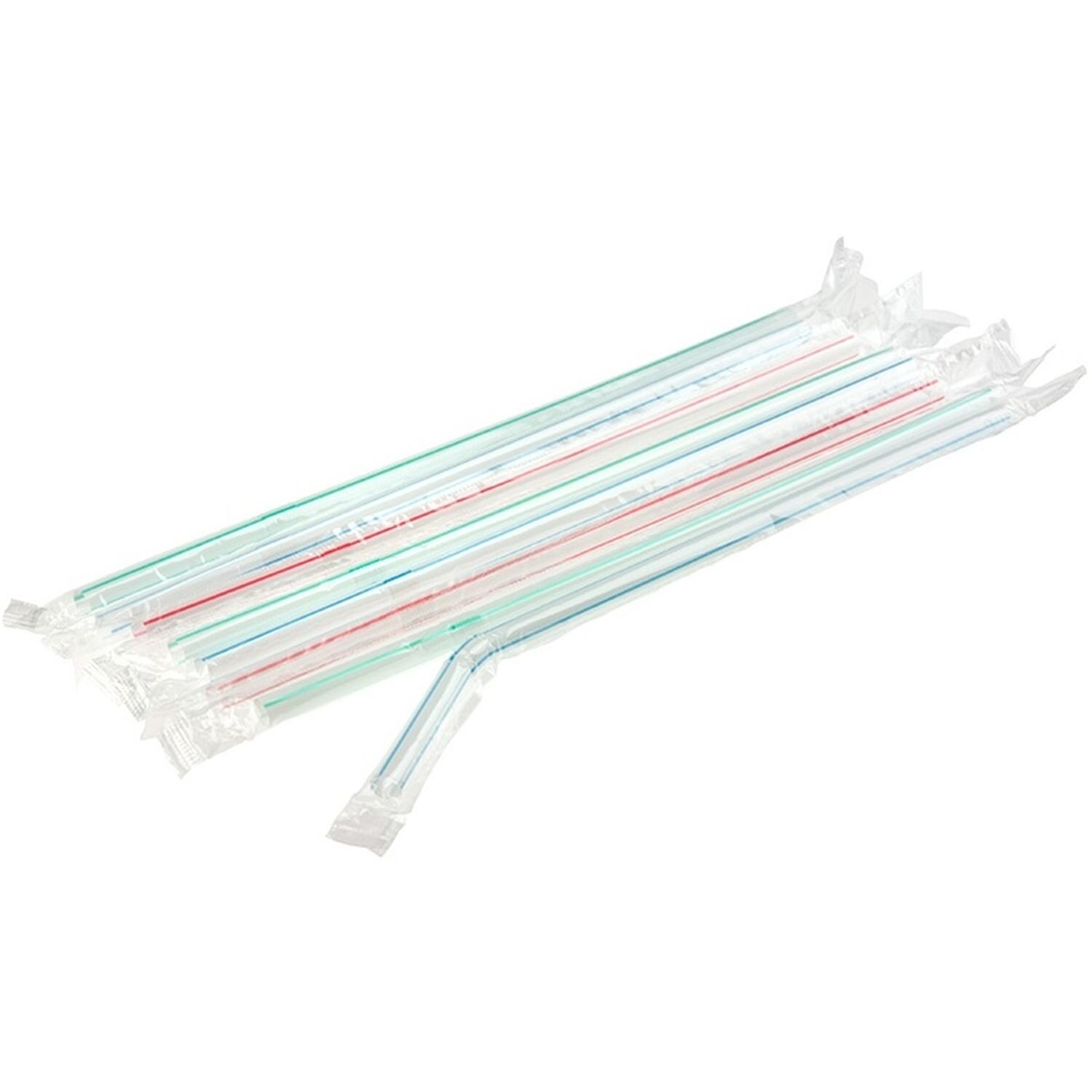 Flexi Straw 6 x 203mm Wrapped Pkt 100