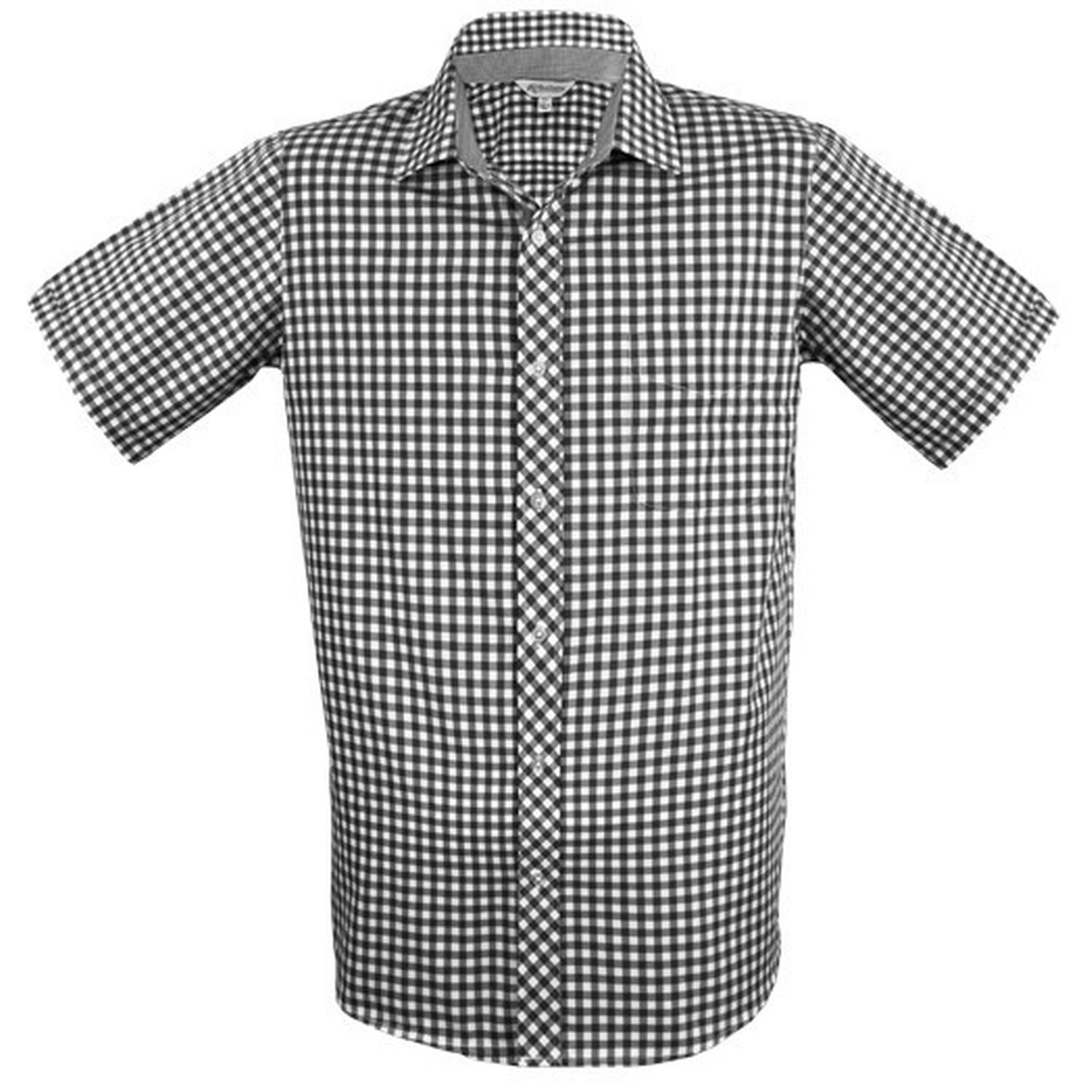 Mens Brighton Short Sleeve Polycotton Shirt Check