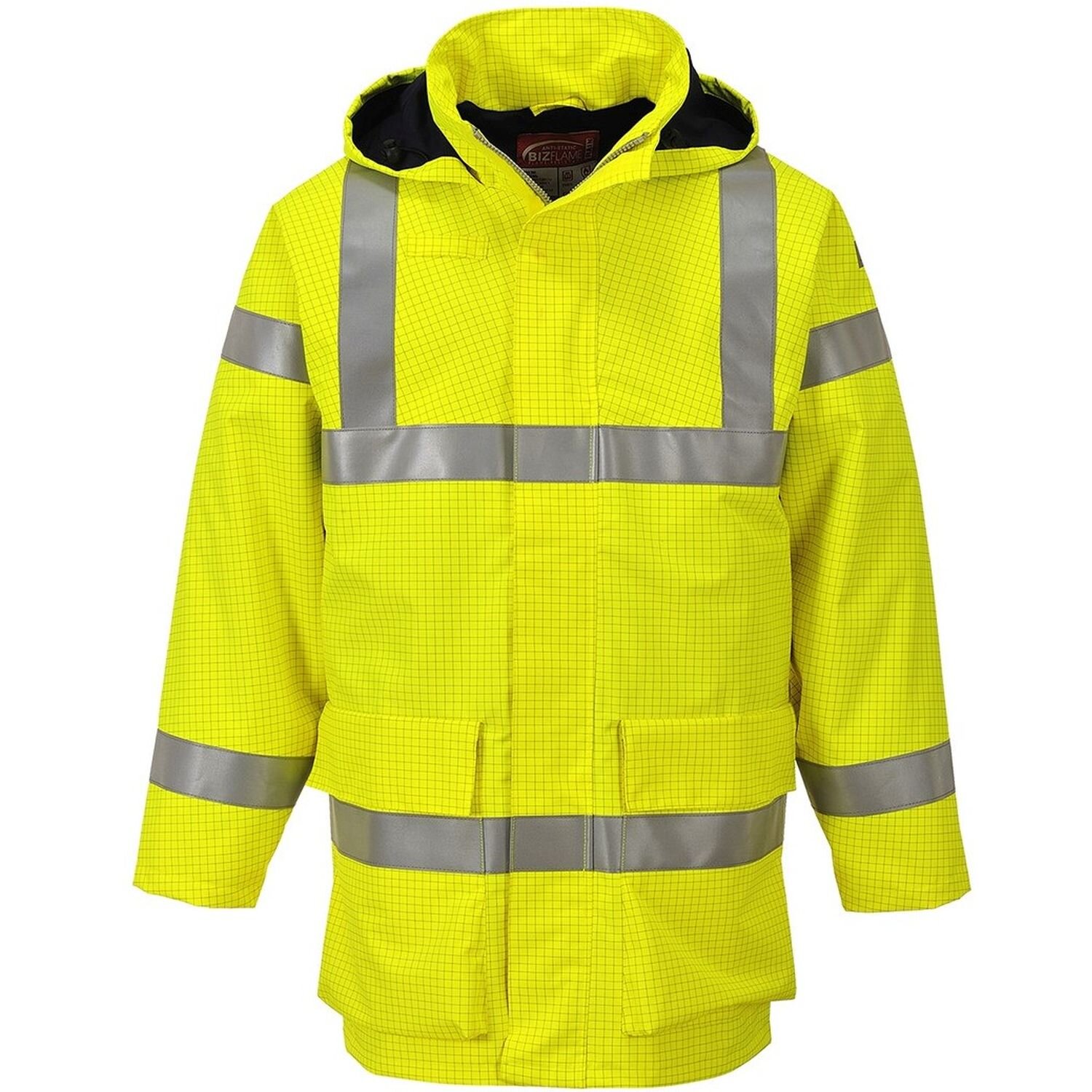 Hi Vis Day/Night Bizflame Rain Multi Lite Rain Jacket