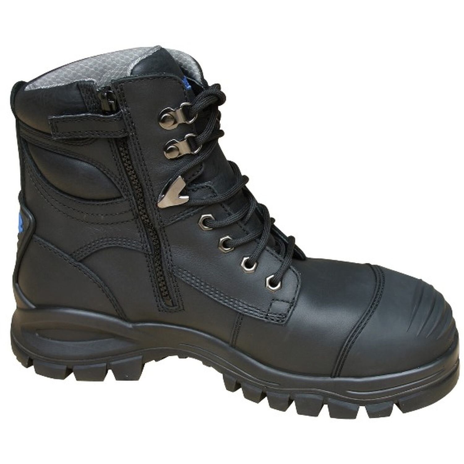 Blundstone 997 Nitrile Sole 300°C Lace Up/Zip Safety Boot&Scuff Cap Black