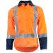 Mustang Wear Womens Hi Vis TTMC-W17 X-Back Long Sleeve Vented Lyocell Shirt