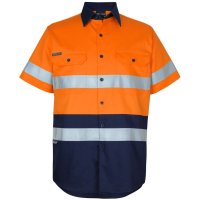 Hi Vis Day/Night Cotton Short Sleeve Shirt 150gsm
