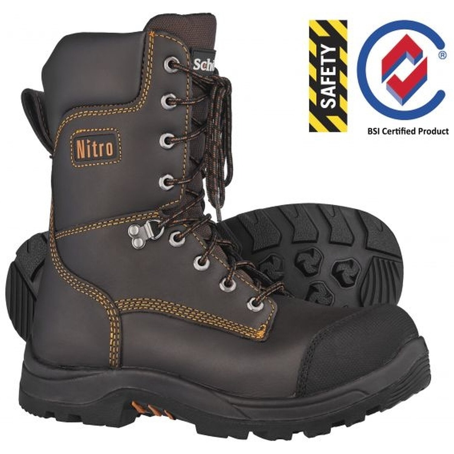 Skellerup Schoen 1000 Nitro Safety Boot Brown