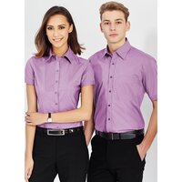 Mens Chevron Short Sleeve Cotton Rich Shirt