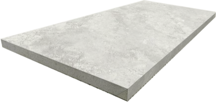 Baroque Light Grey 40x60 20mm Bullnose-Square Edge