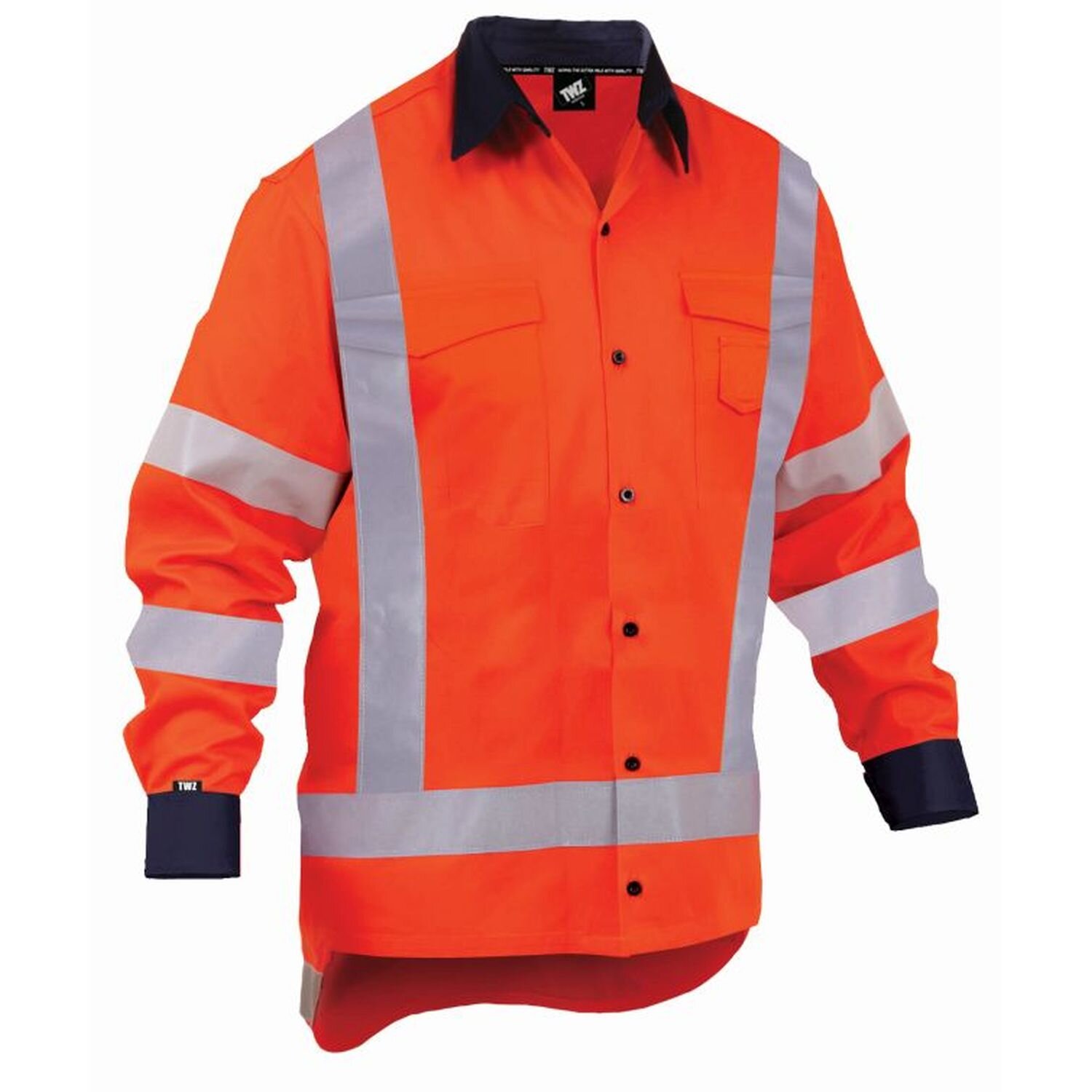 Hi Vis TTMC-W Long Sleeve Cotton Shirt 150gsm