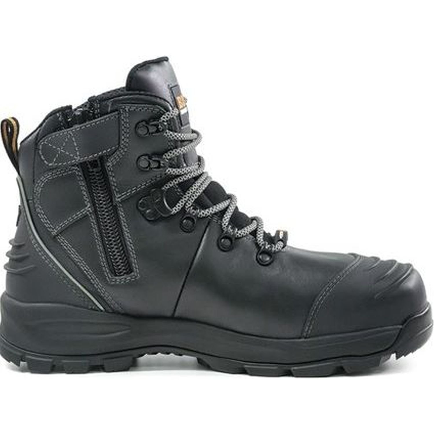 Bison Extreme Ankle Lace Up/Zip Anti-Pen EH Safety Boot with Scuff Cap