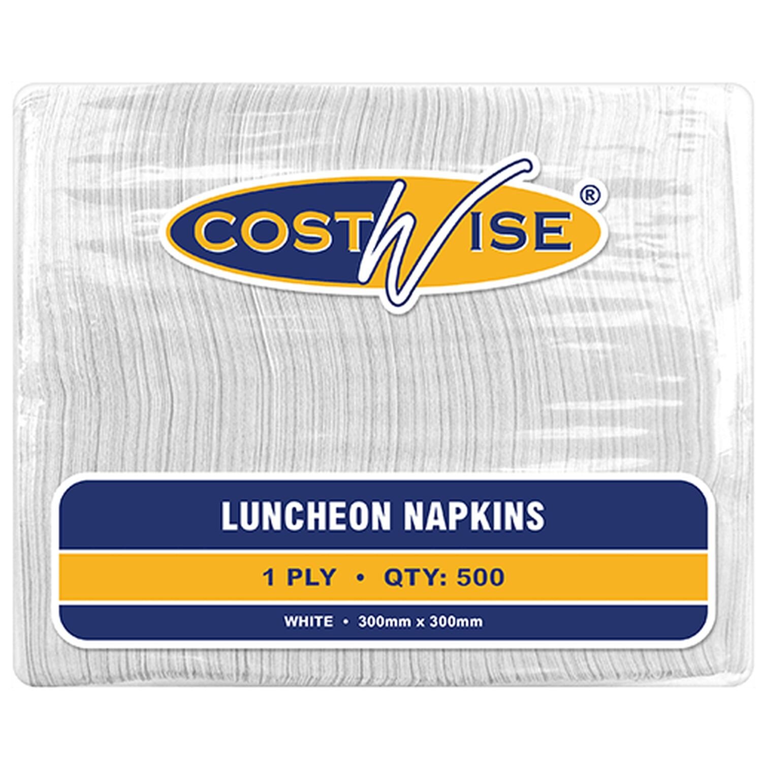 Luncheon Napkin White 1Ply 4 Fold 6Pkts of 500