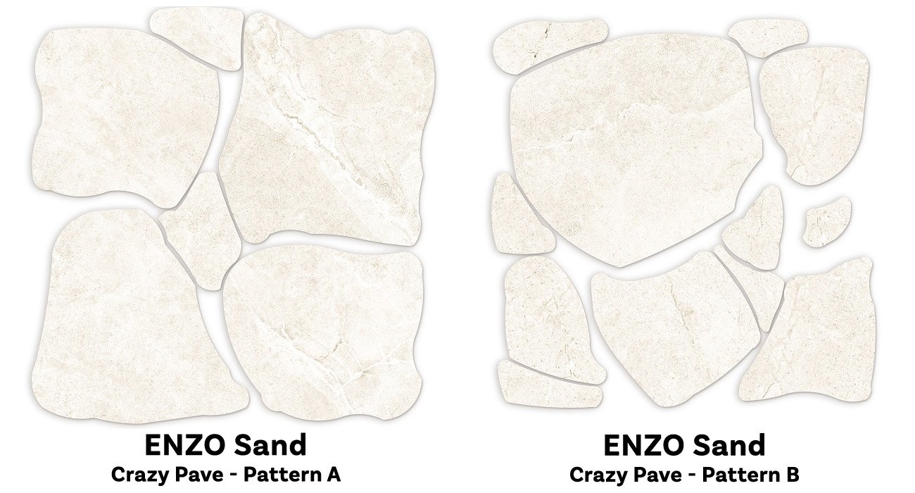 ENZO Sand SurfaceTec Crazy Pave 2.16m2/Set