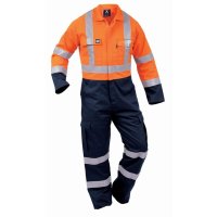 Flameguard 13 Cal Hi Vis Day/Night Cotton Zip Overall 325gsm