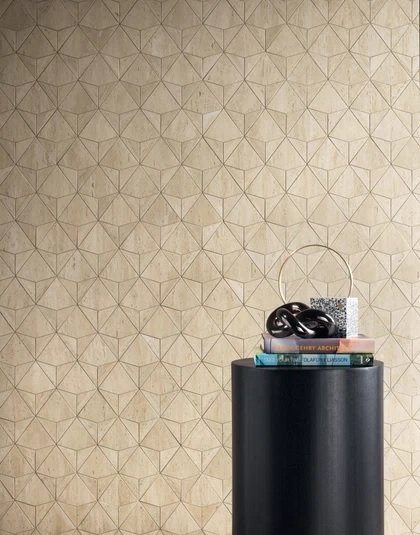 MarvelTravertine Pearl Mosaico Origami 28x41.2