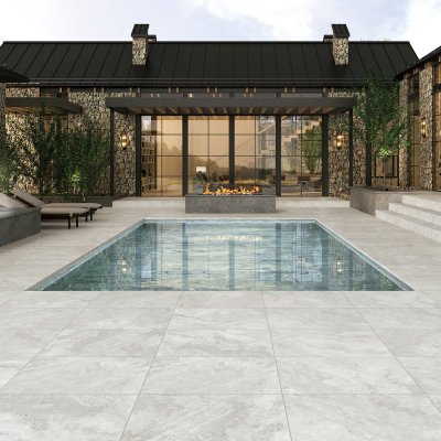 An outdoor tile, Light Grey in colour to suit Bathroom, Living, Kitchen/Laundry, Outdoor