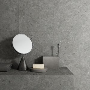 A stone tile, Grey in color to suit Bathroom, Kitchen/Laundry, Living, Splashbacks, Outdoor