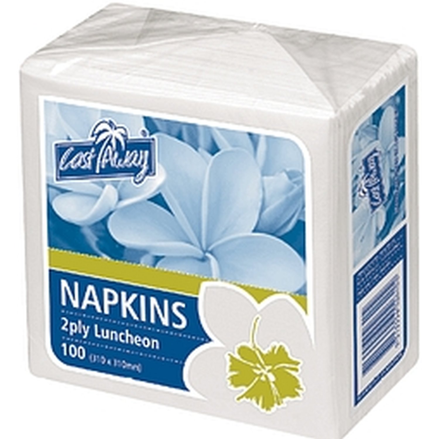 Luncheon Napkin White 2 Ply, 310mm x 310mm, Pkt 100 Ctn 20