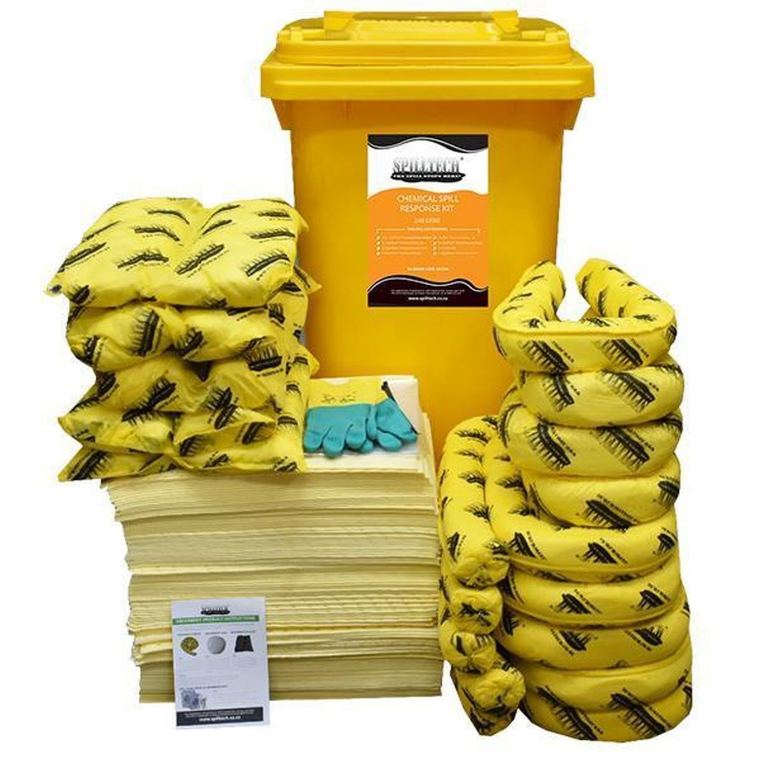 CT Chemical Spill Kit Wheelie Bin 240L