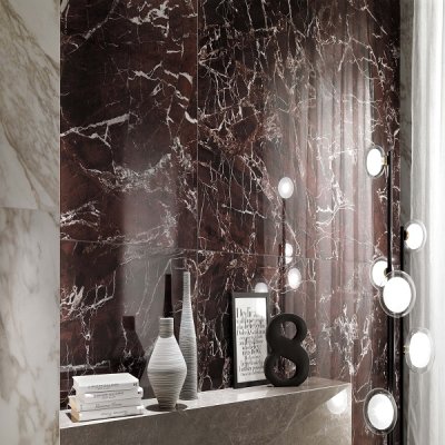 A marble tile, Mixed Colours in color to suit Bathroom, Living, Kitchen/Laundry, Splashbacks