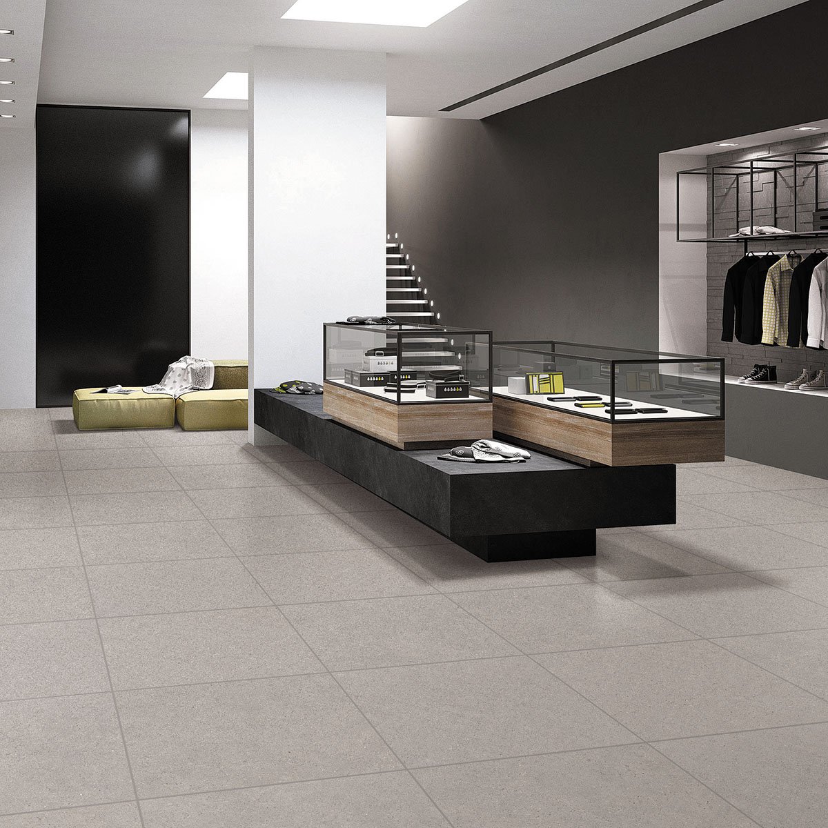 French Stone Grey Range Living Room Tiles