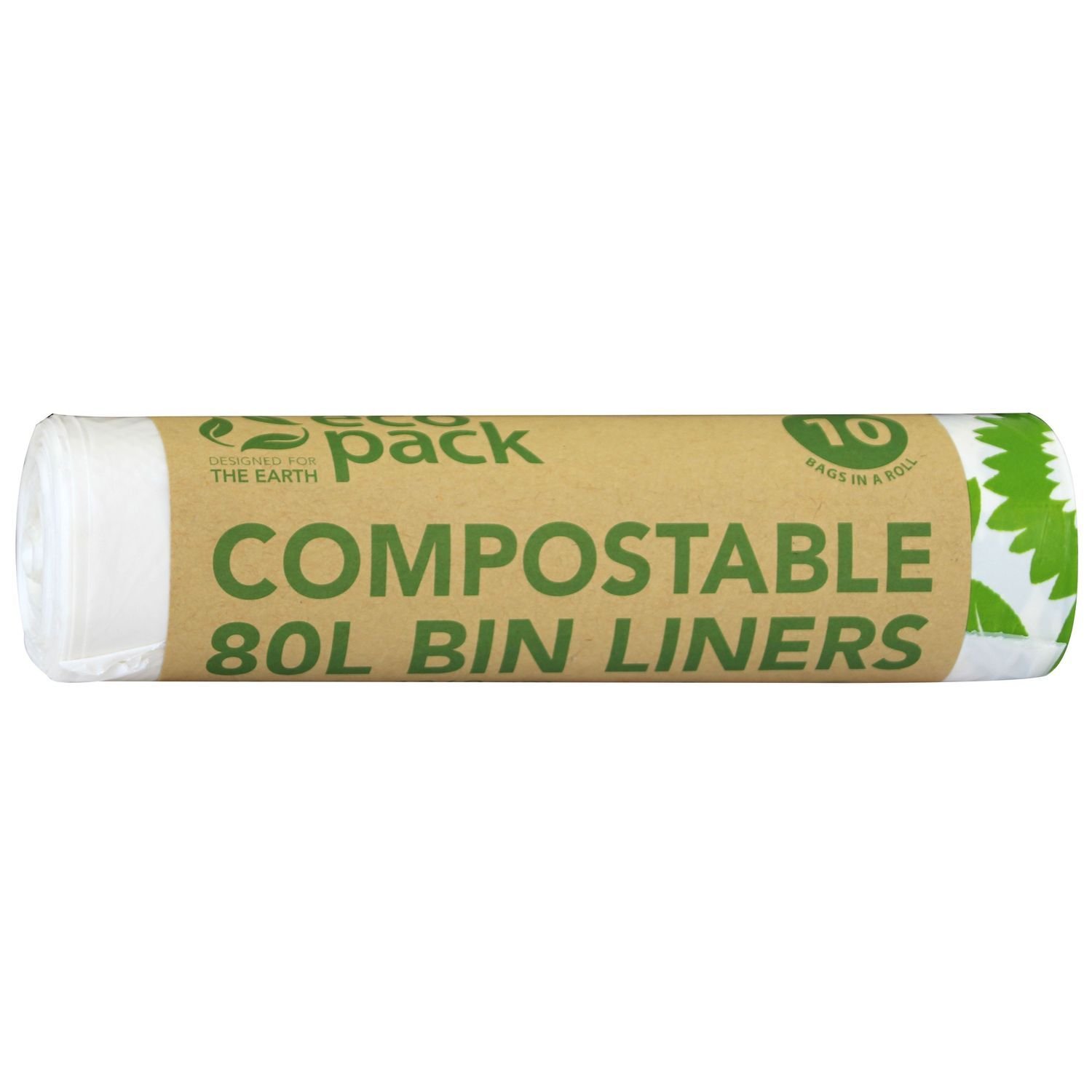 Compostable Bin Liner 80L 780x1060mm Roll 10 Ctn of 12 Rolls