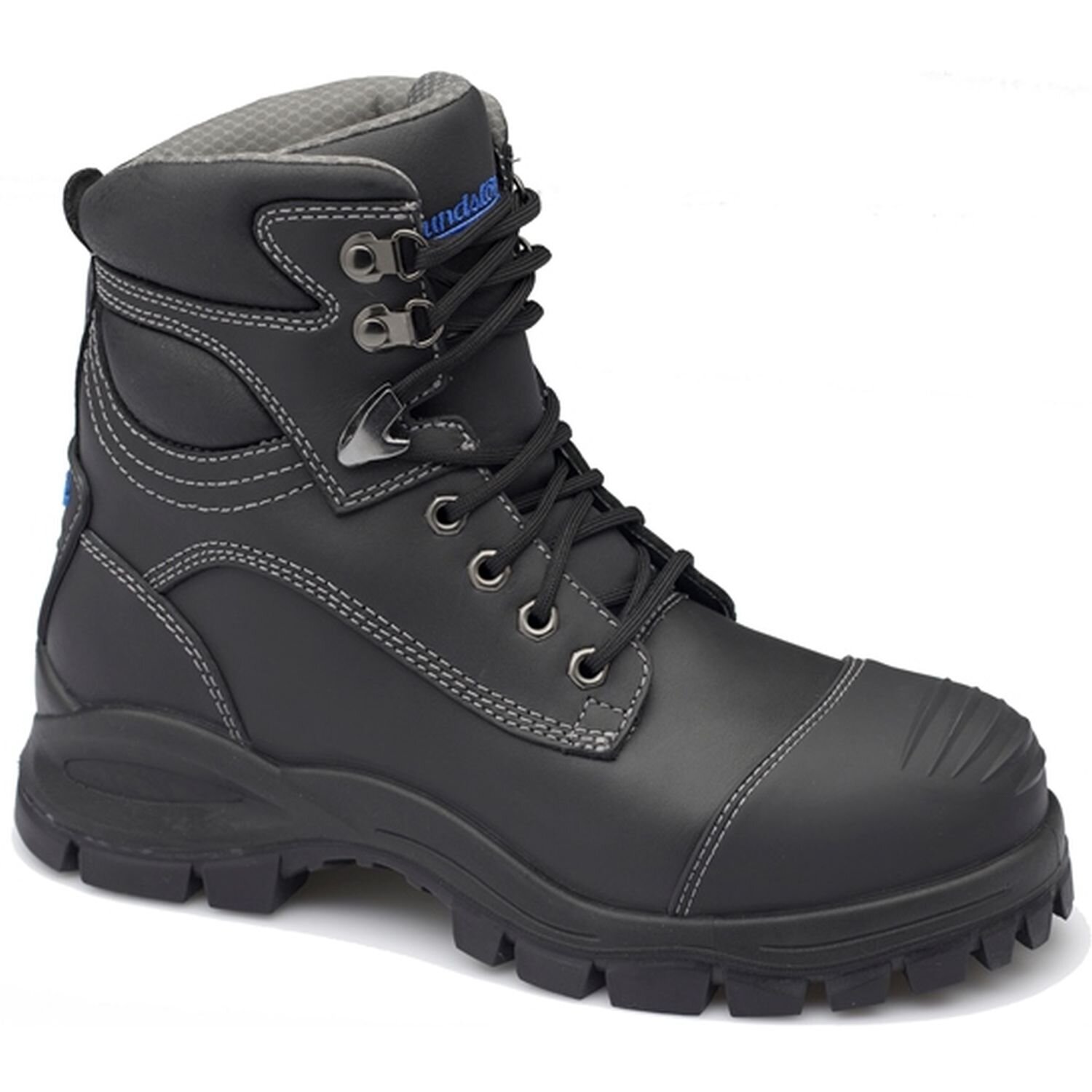 Blundstone 991 Nitrile Sole 300°C Lace Up Safety Boot With Scuff Cap Black