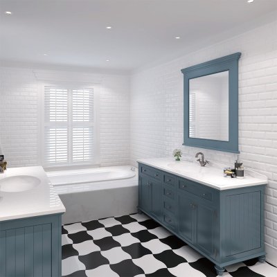 A Ceramic tile, white in color to suit Bathroom, Laundry