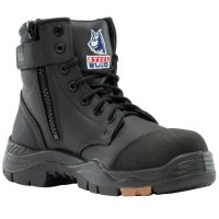 Steel Blue Argyle Lace Up/Zip Composite Toe Safety Boot