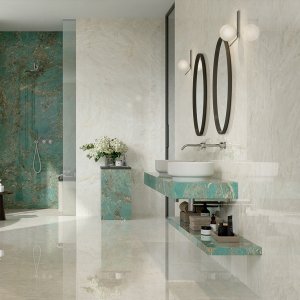 Bathroom Tiles Marvel Gala Crystal White Range