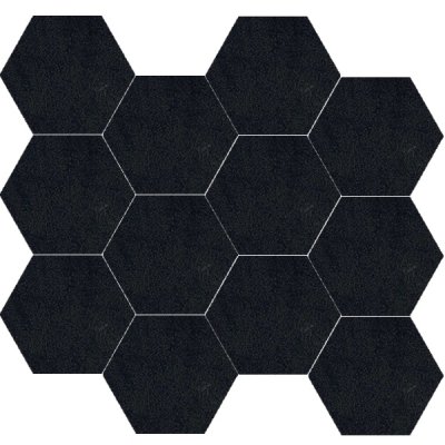 Bloom Secrete Black Hexagon Mosaic