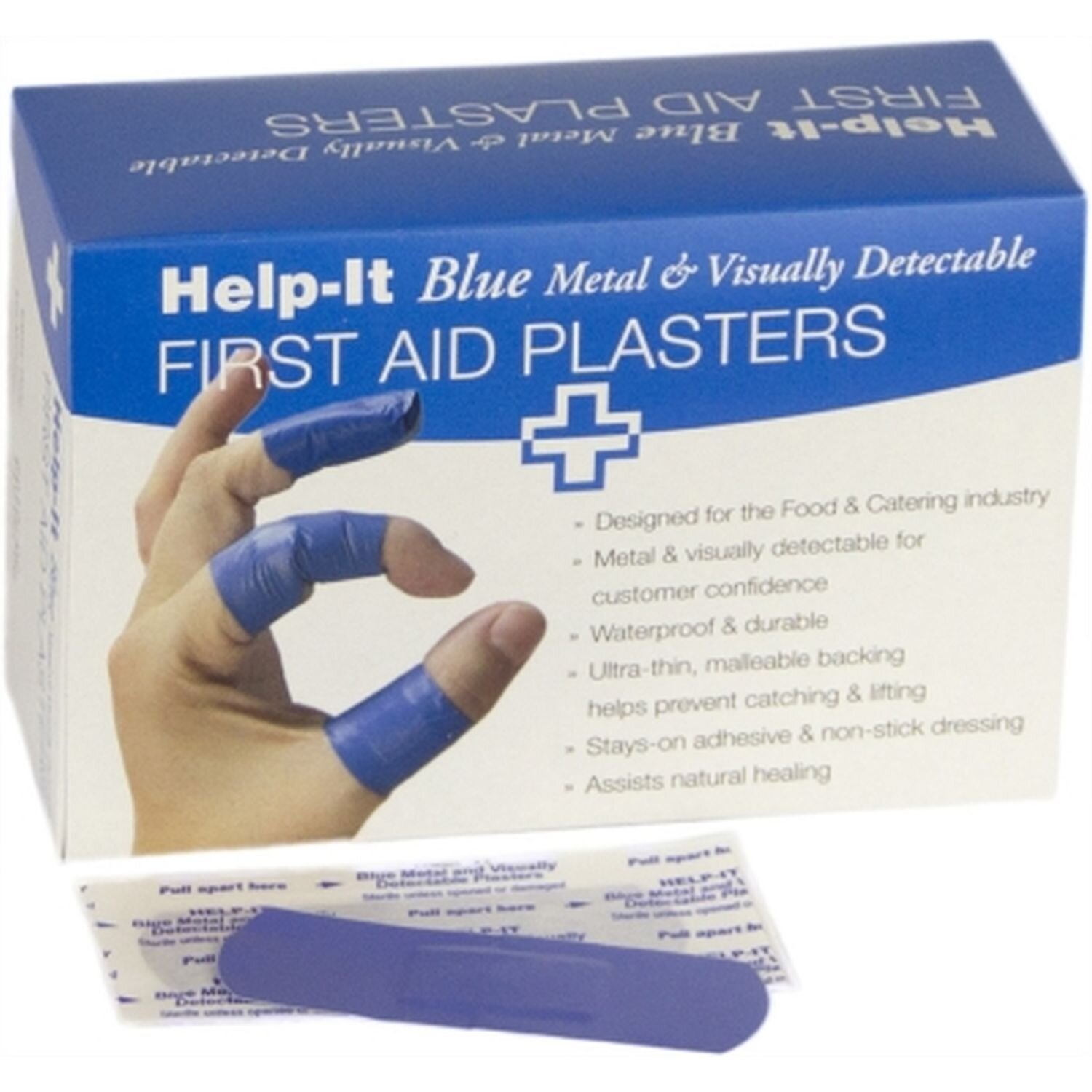 Blue detectable plasters 100 Box