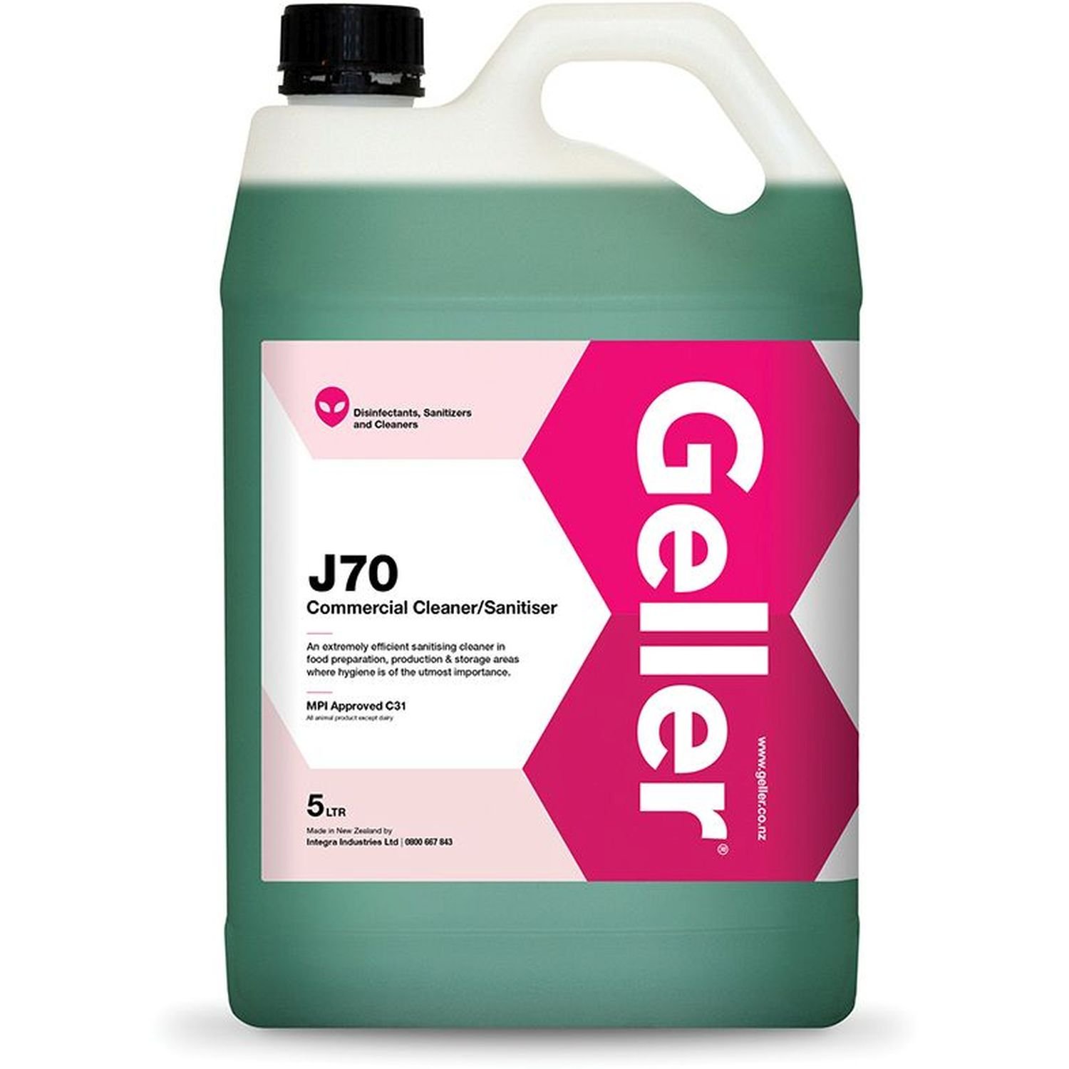 Geller J70 Food Prep Cleaner Sanitizer 5L