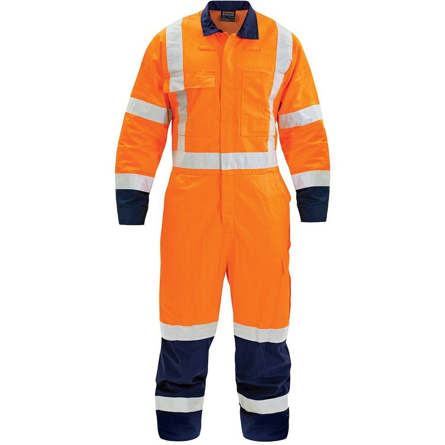 Hi Vis TTMC-W23 Cotton Zip X Back Overall 300gsm
