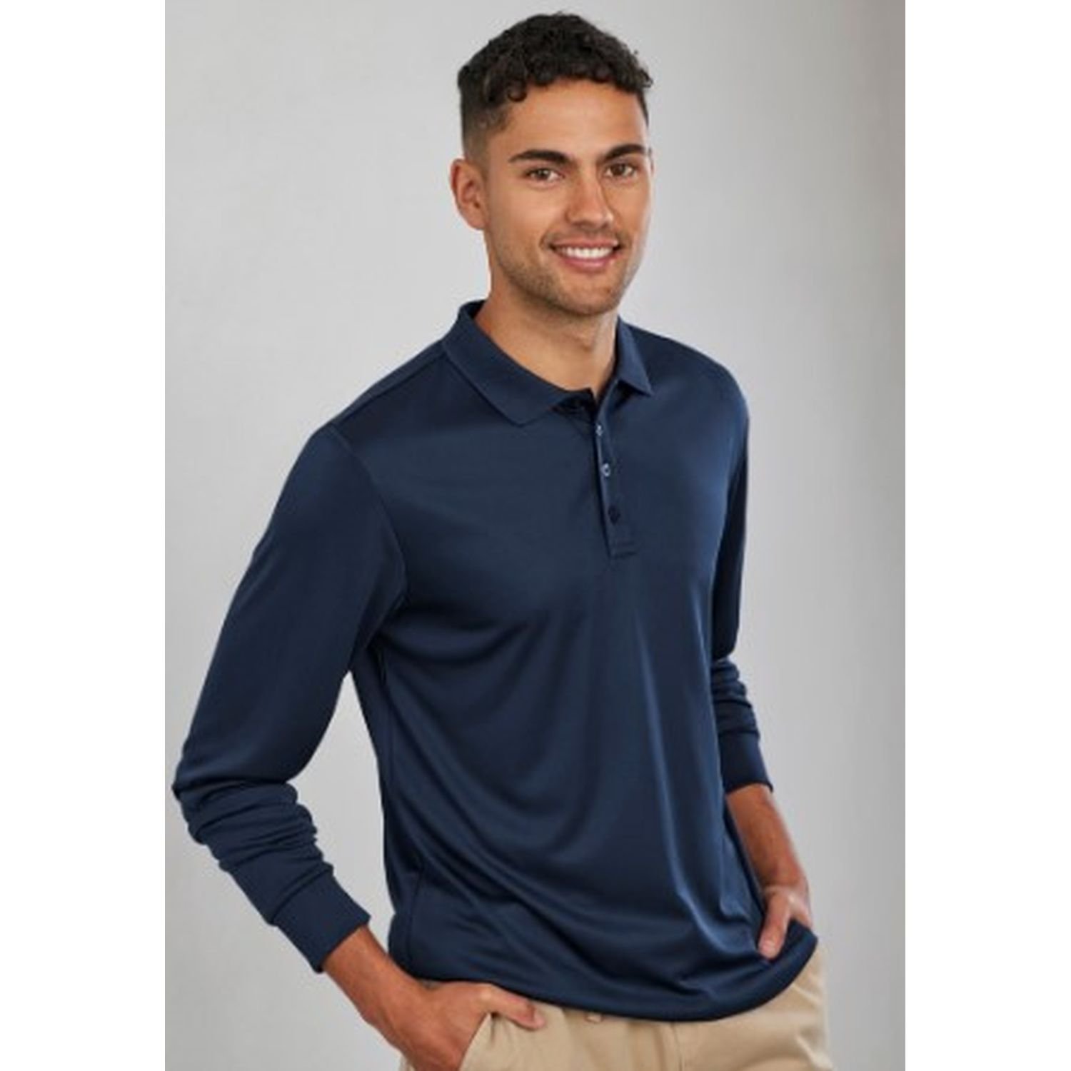 Action Mens's Polo Long Sleeve