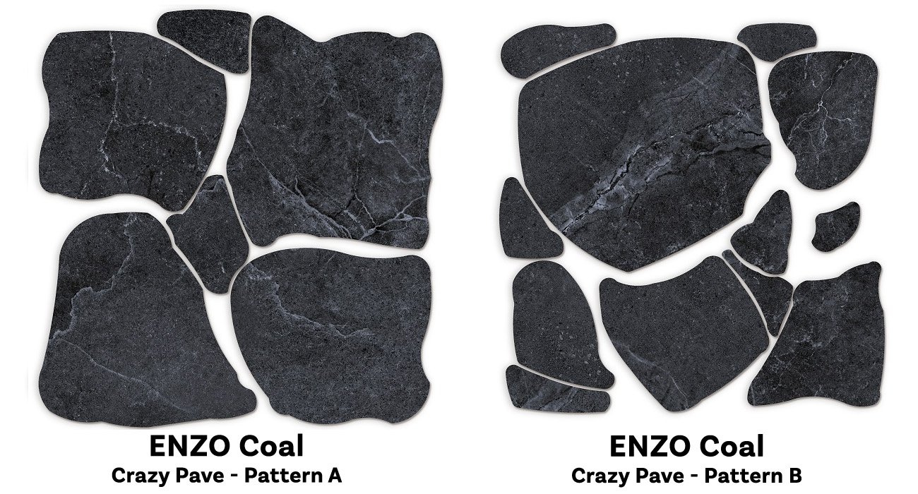 ENZO Coal SurfaceTec® Crazy Pave 2.16m2/Set
