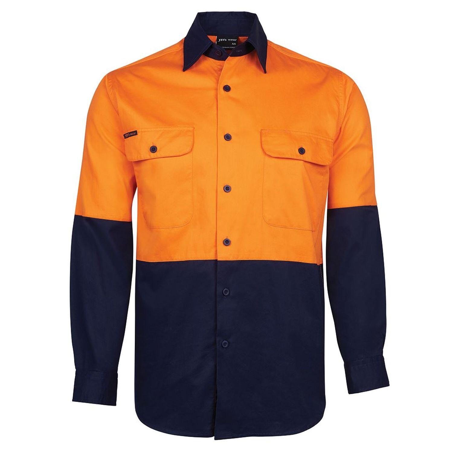 Hi Vis Day Only Long Sleeve Vented Cotton Shirt 150gsm