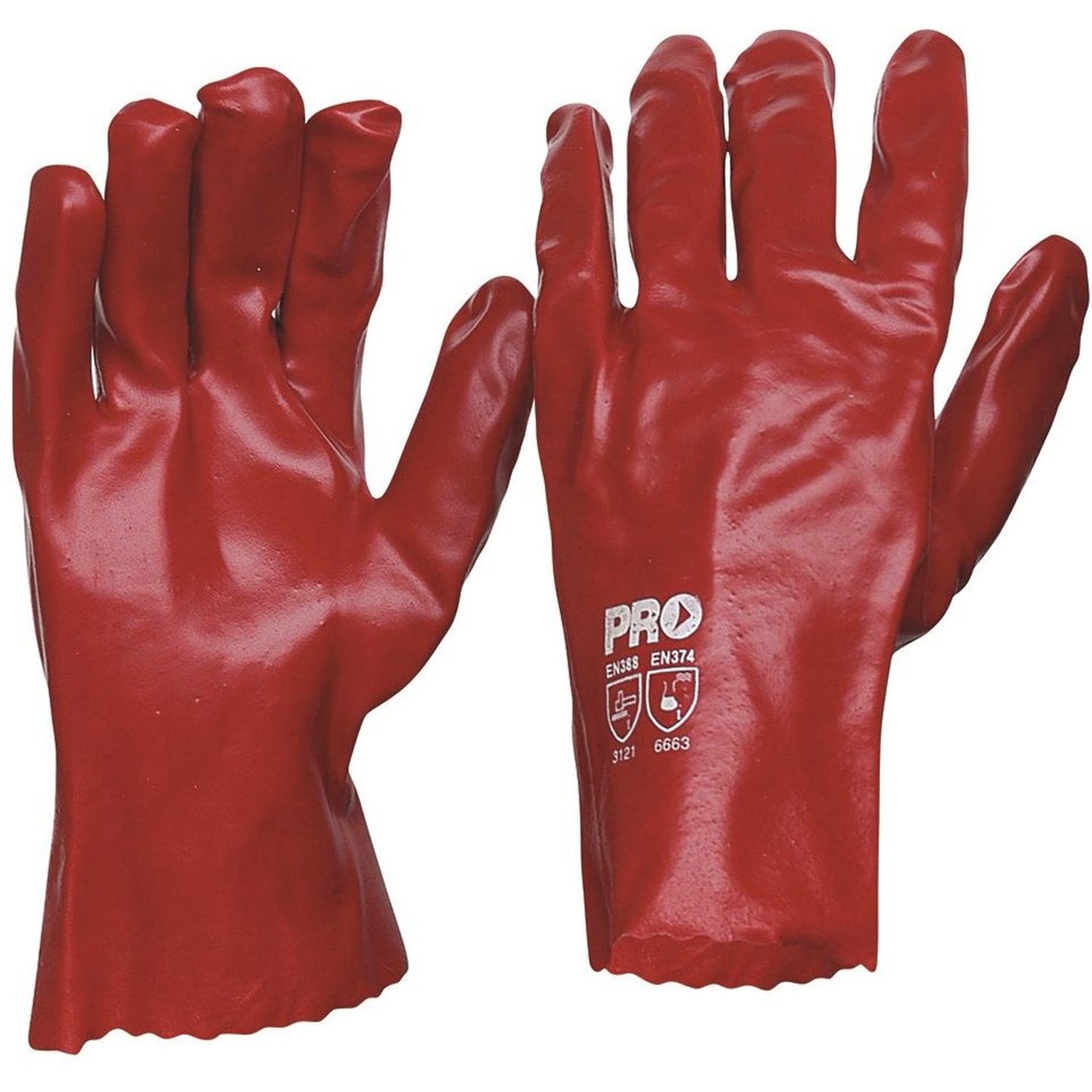 PVC Single Dip Glove Red 27cm
