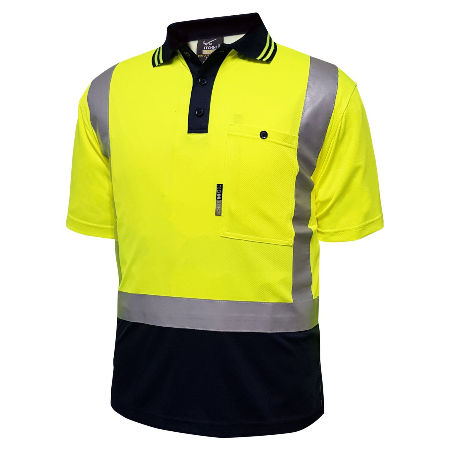 Mustang Wear Hi Vis Day/Night Polyester Short Sleeve Polo
