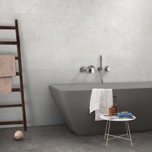 Living Tiles Concrete Rock White