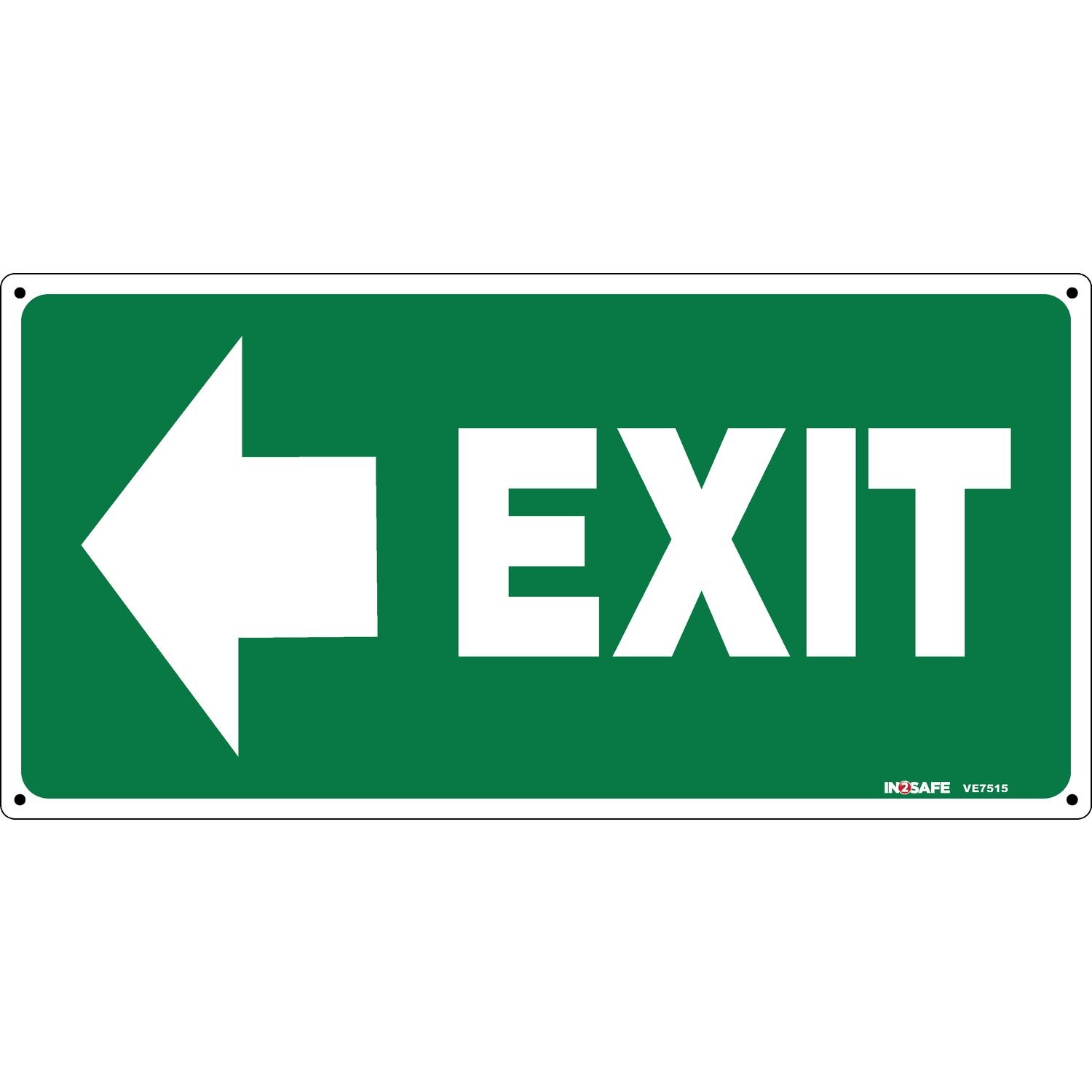 EXIT Sign With Arrow To Left