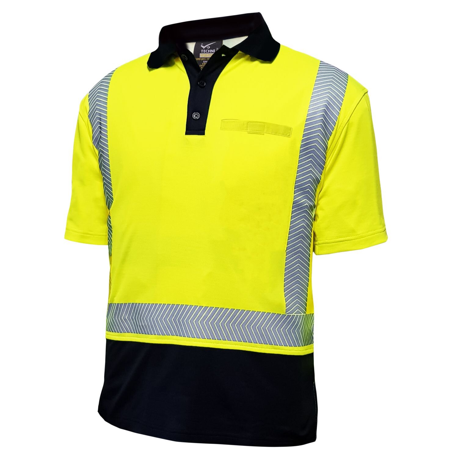 Techni Vision Hi Vis Day/Night Lightweight Stretch Short Sleeve Polo