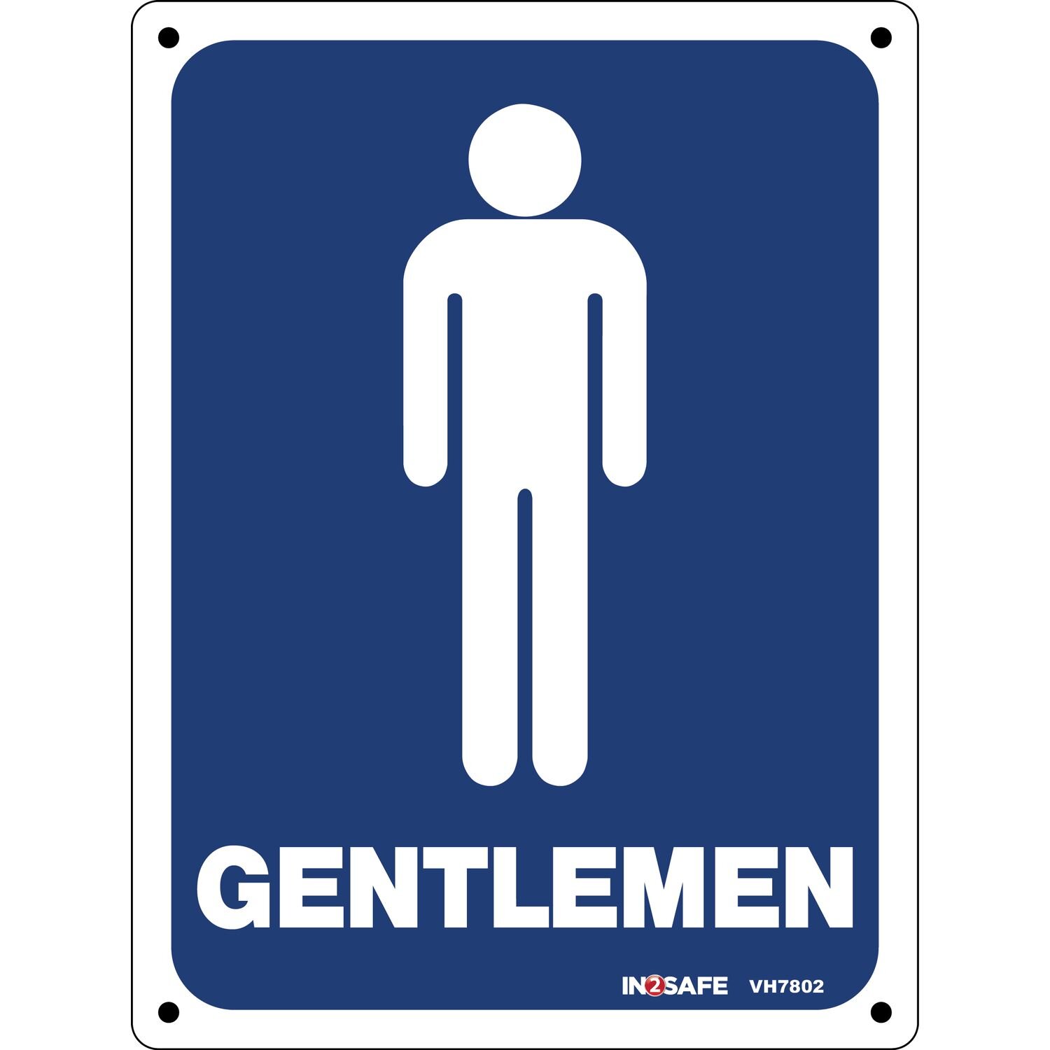 GENTLEMEN Male Toilet Sign