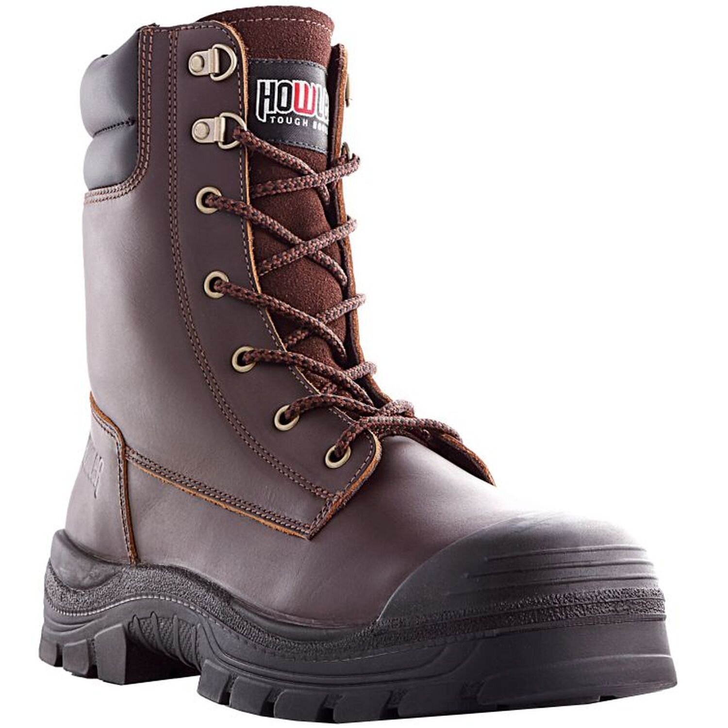 Howler Simpson 170mm Hi Leg Lace Up Safety Boot Brown