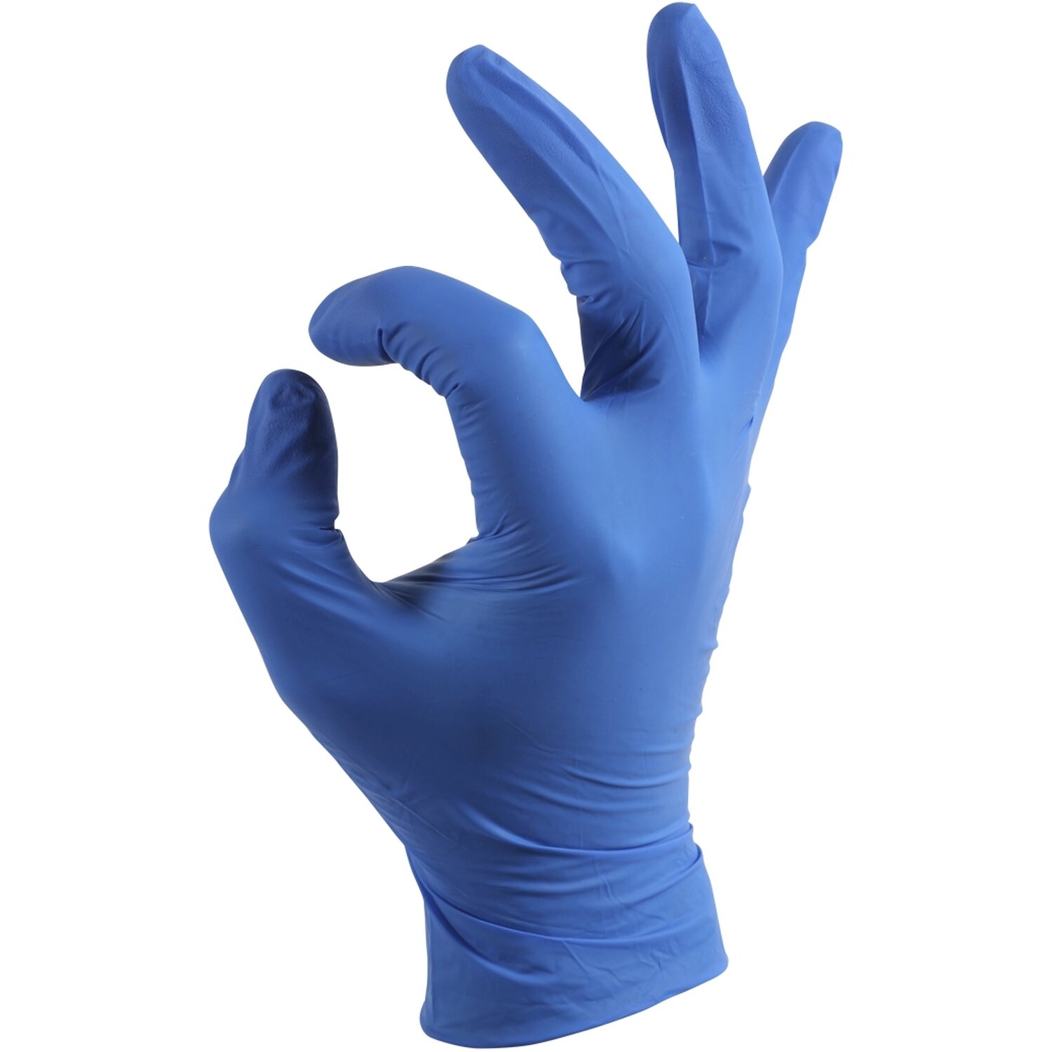 Blue Powder Free Nitrile Gloves Sensor Plus 240mm Cuff Box 100