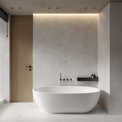 A stone tile, white in color to suit Bathroom, Kitchen/Laundry, Living, Outdoor, Pool Areas, Commercial