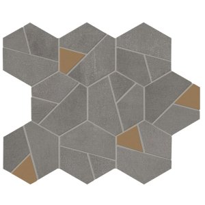 BOOST Hexagon Smoke & Yellow - Bathroom Tiles