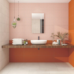 Kitchen Tiles Bloom Coral Matt