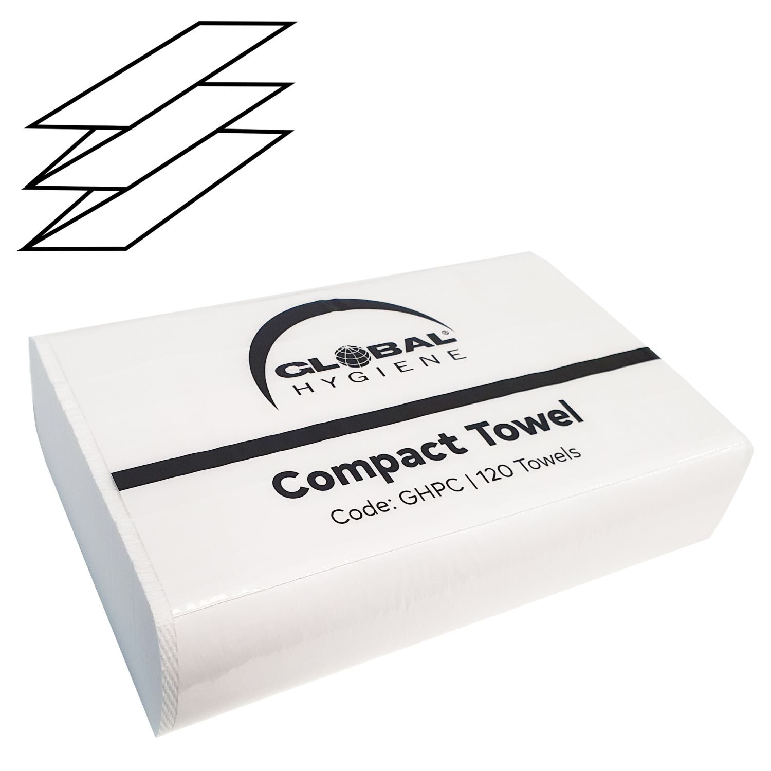 Global Hygiene Premium Compact Hand Towel 120 Sheet x 18 Pack