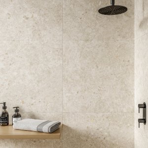 A stone tile, Beige in color to suit Bathroom, Kitchen/Laundry, Living, Splashbacks, Outdoor