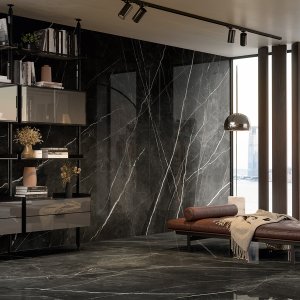 Marvel Gala Calacatta Black Range Bathroom Tiles